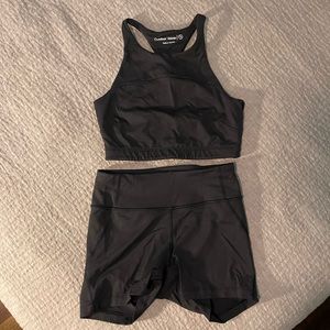 2 piece set Outdoor Voices Zoom shorts + Move Free crop top